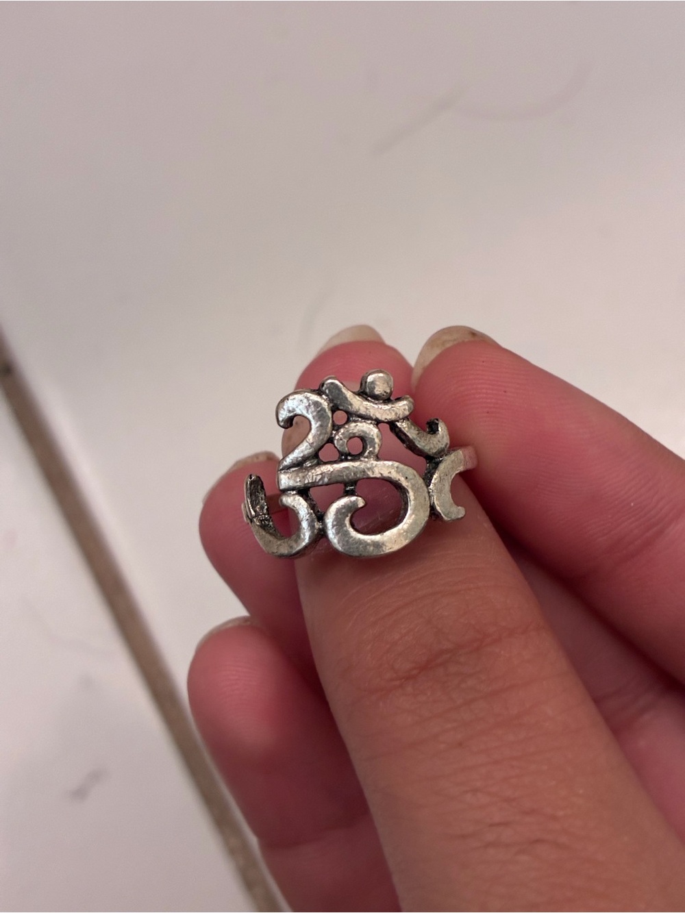 Om (Ohm) Symbol Ring